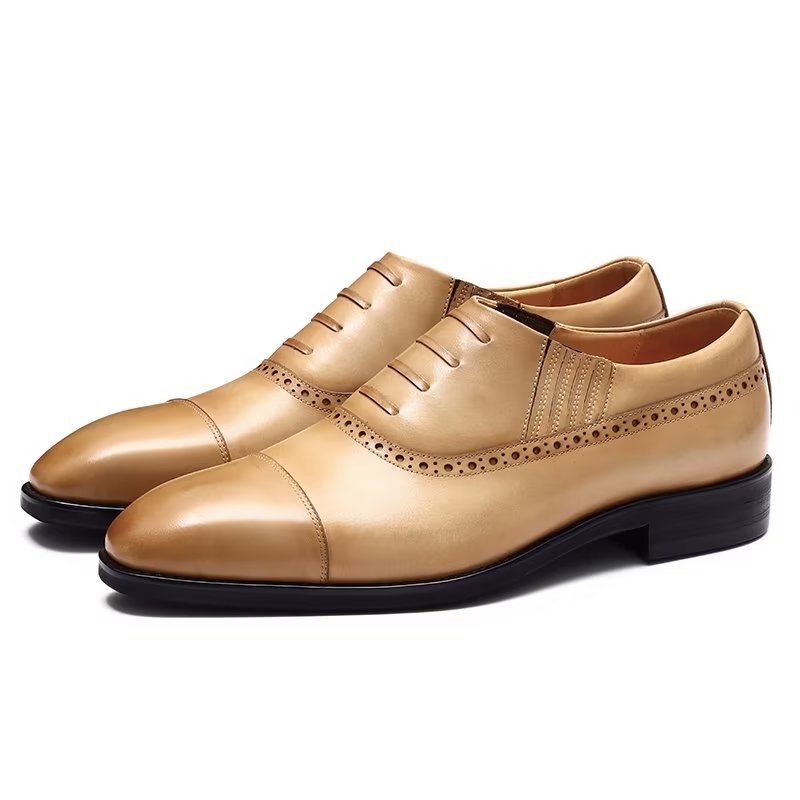 Formele Schoenen Heren Oxford-casual Met Veters - Bruin