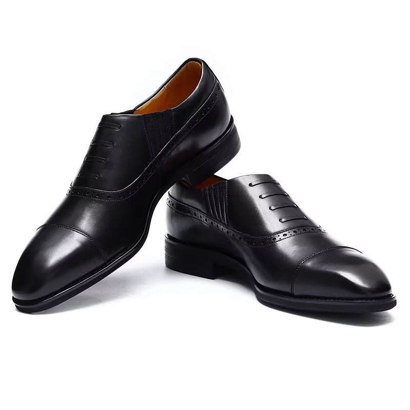 Formele Schoenen Heren Oxford-casual Met Veters - Zwart