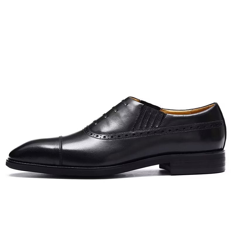 Formele Schoenen Heren Oxford-casual Met Veters - Zwart