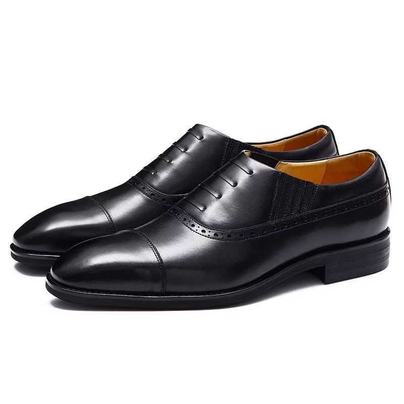 Formele Schoenen Heren Oxford-casual Met Veters - Zwart