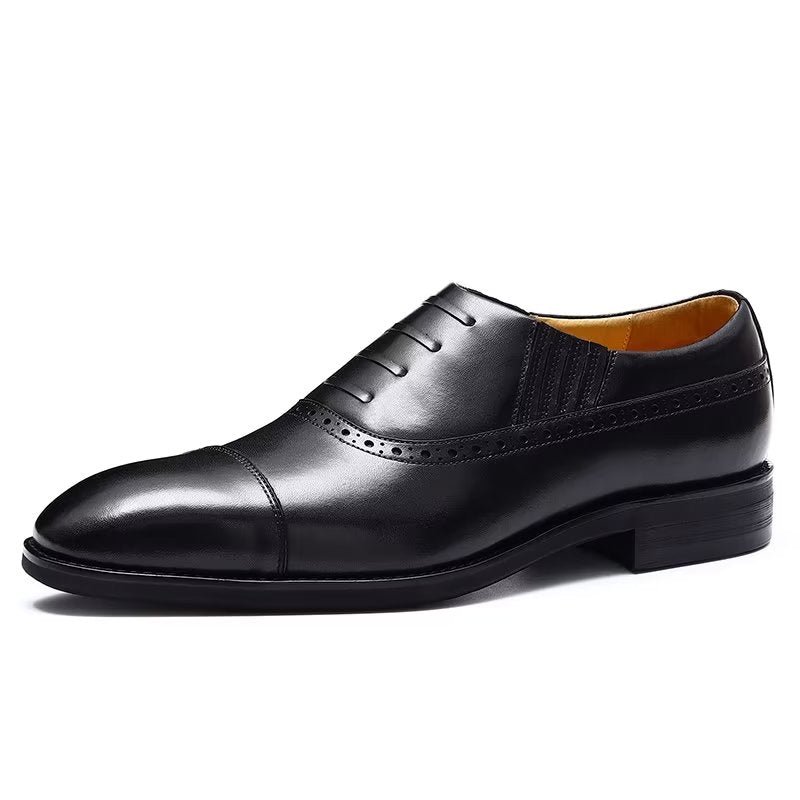 Formele Schoenen Heren Oxford-casual Met Veters - Zwart