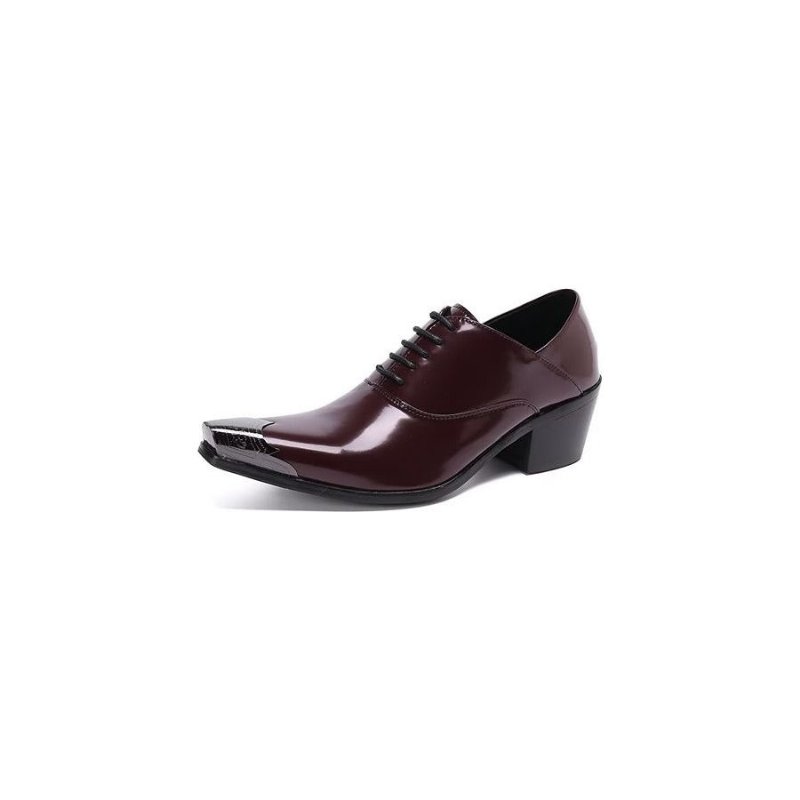 Formele Schoenen Heren Prachtige Oxford-schoenen Rundleer - Rood