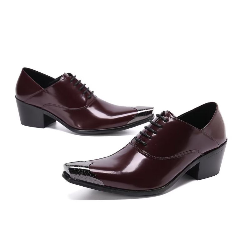 Formele Schoenen Heren Prachtige Oxford-schoenen Rundleer - Rood