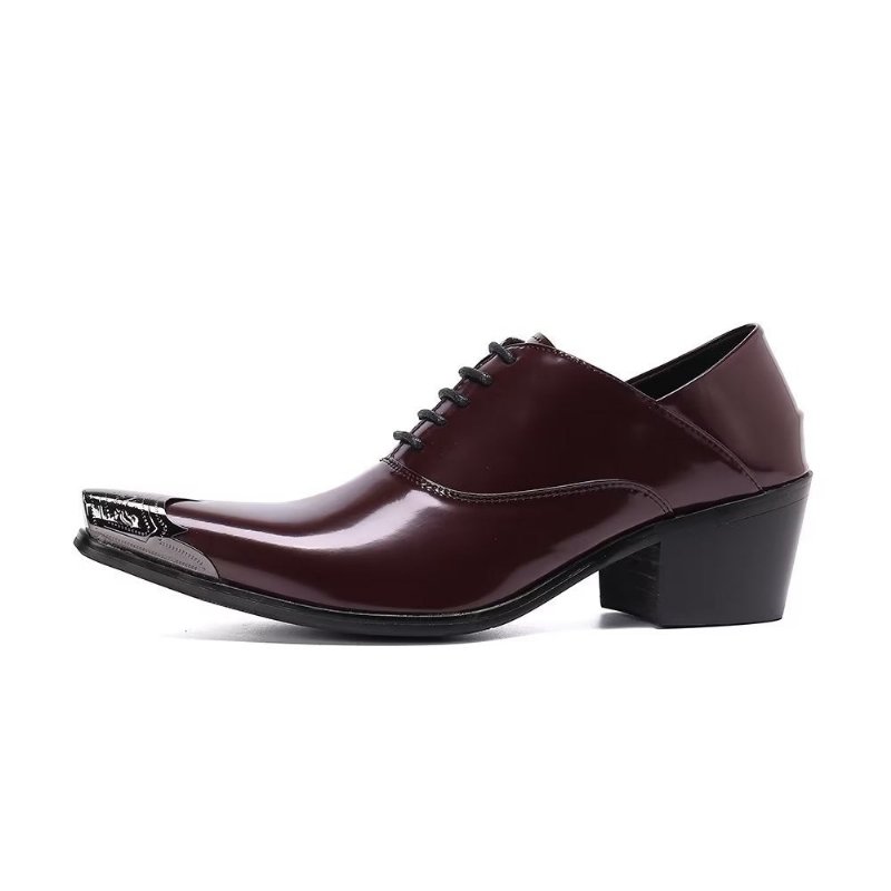 Formele Schoenen Heren Prachtige Oxford-schoenen Rundleer - Rood