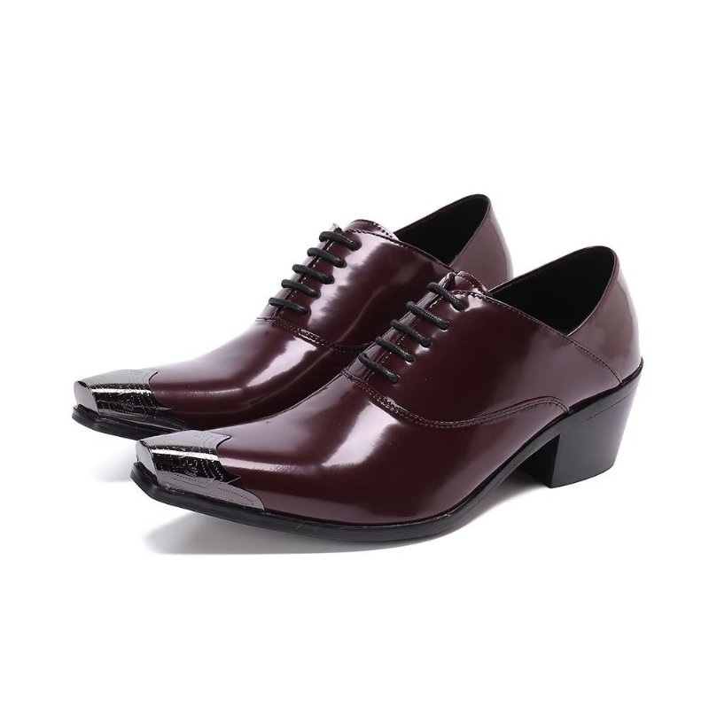 Formele Schoenen Heren Prachtige Oxford-schoenen Rundleer - Rood