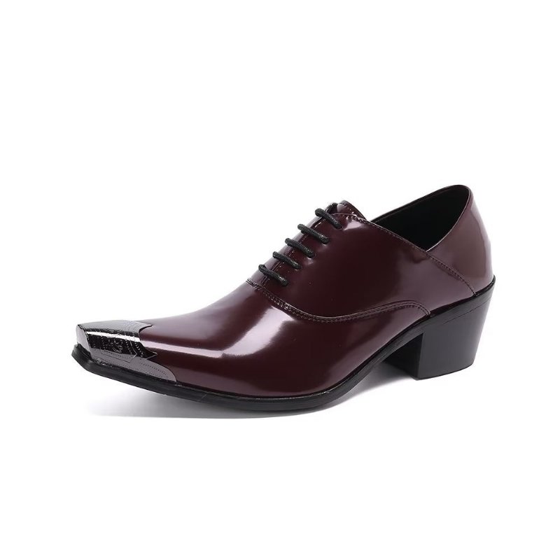 Formele Schoenen Heren Prachtige Oxford-schoenen Rundleer - Rood