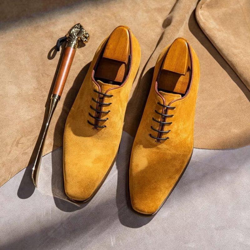 Formele Schoenen Heren Suede Elegance Oxford-kledingschoenen - Geel