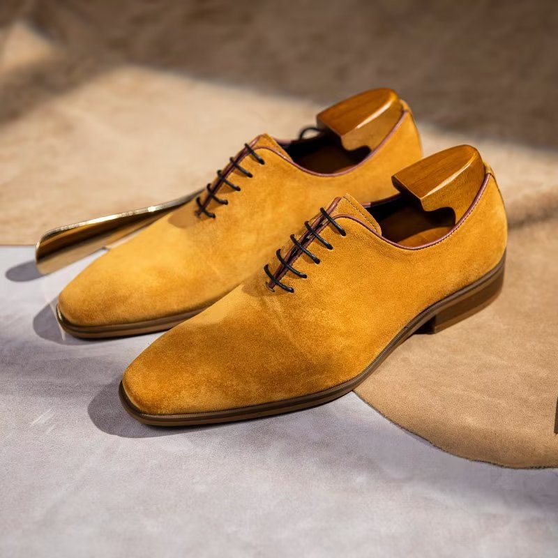 Formele Schoenen Heren Suede Elegance Oxford-kledingschoenen - Geel