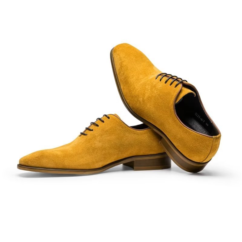 Formele Schoenen Heren Suede Elegance Oxford-kledingschoenen - Geel