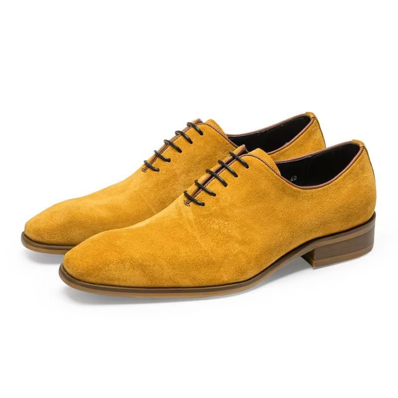 Formele Schoenen Heren Suede Elegance Oxford-kledingschoenen - Geel