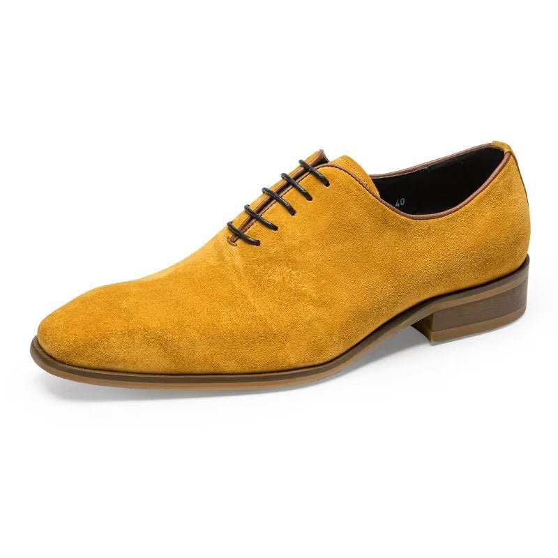 Formele Schoenen Heren Suede Elegance Oxford-kledingschoenen - Geel