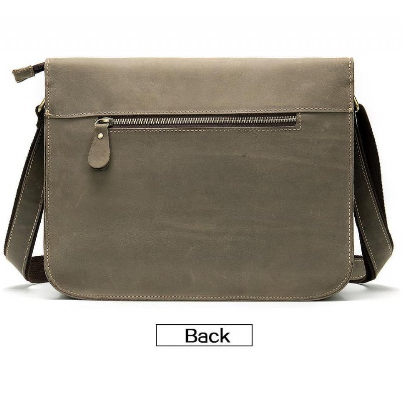 Herenaktentassen Luxe Exotisch Leer Vintage Flap Crossbody-aktentas - Koffie