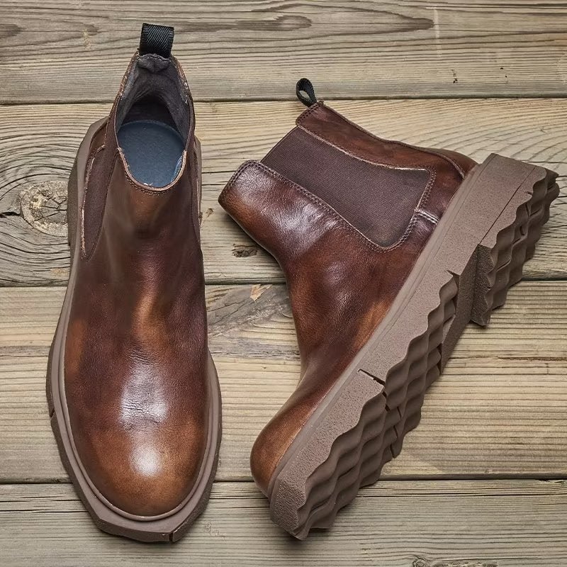 Herenlaarzen Elegance Slip-on Enkellaarzen - Koffie