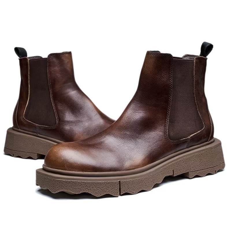 Herenlaarzen Elegance Slip-on Enkellaarzen - Koffie