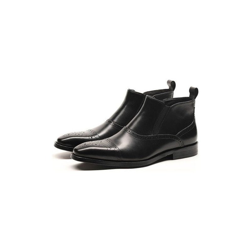 Herenlaarzen Luxe Exotische Rundlederen Enkelchelsea Boots