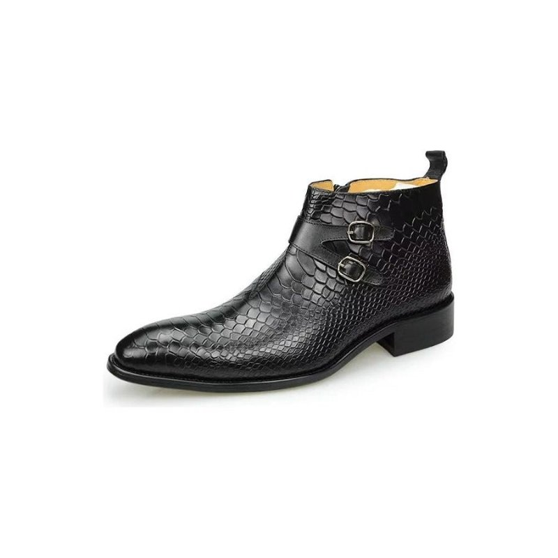 Herenlaarzen Luxe Serpent Rits Enkel Business Dress Schoenen