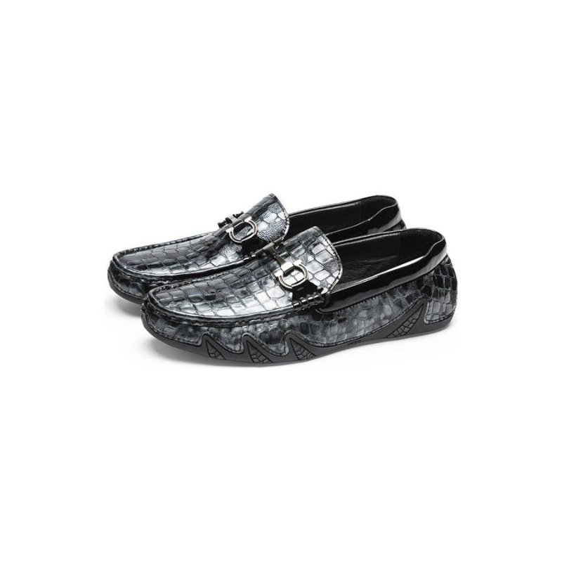 Herenloafers Alligator Instaploafers - Blauw