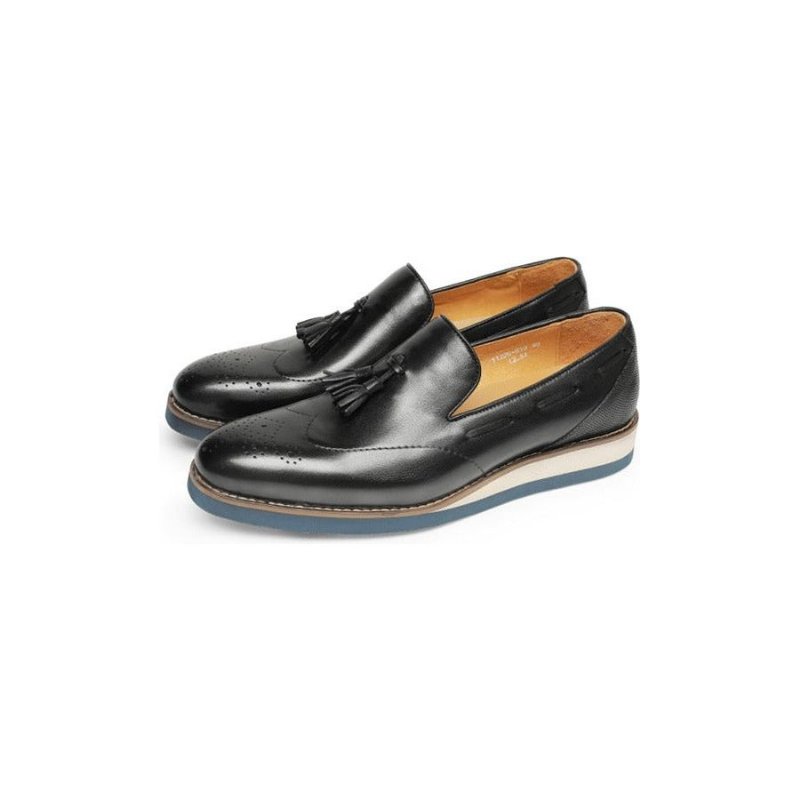 Herenloafers Brogue-instaploafers Met Reliëf