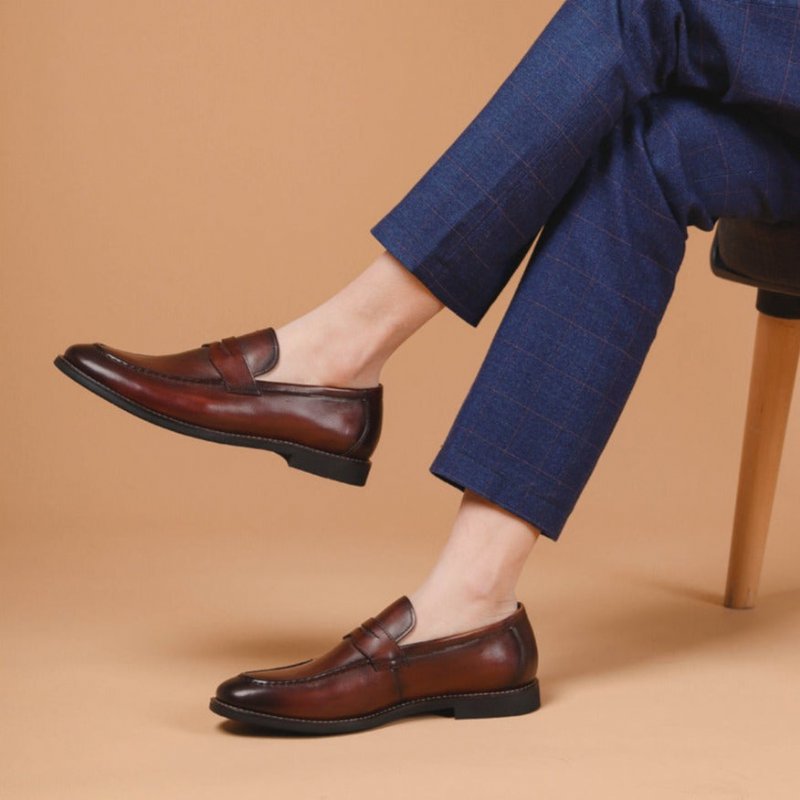 Herenloafers Bruiloft Loaferschoenen - Koffie