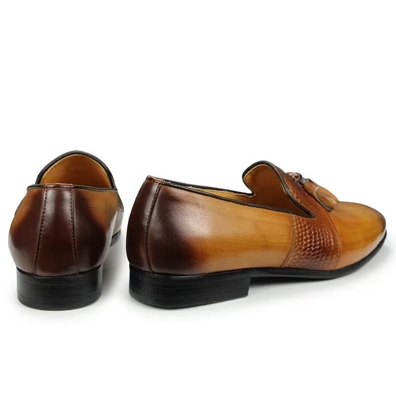 Herenloafers Croc-patroon Luxe Instaploafers - Bruin