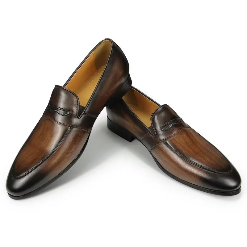 Herenloafers Croc-patroon Royale Instaploafers - Koffie