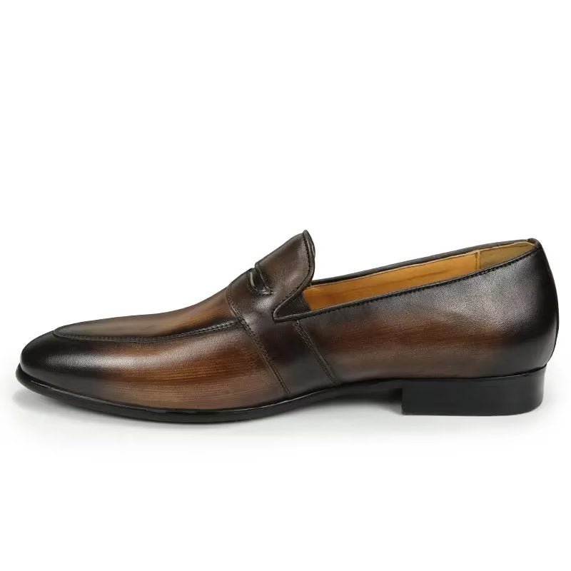 Herenloafers Croc-patroon Royale Instaploafers - Koffie