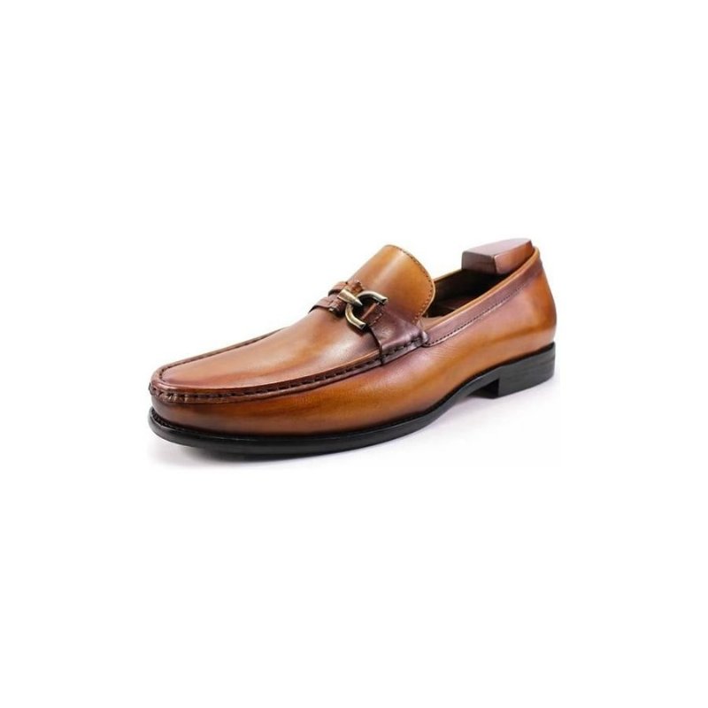 Herenloafers Elegante Lederen Instapbrogueschoenen