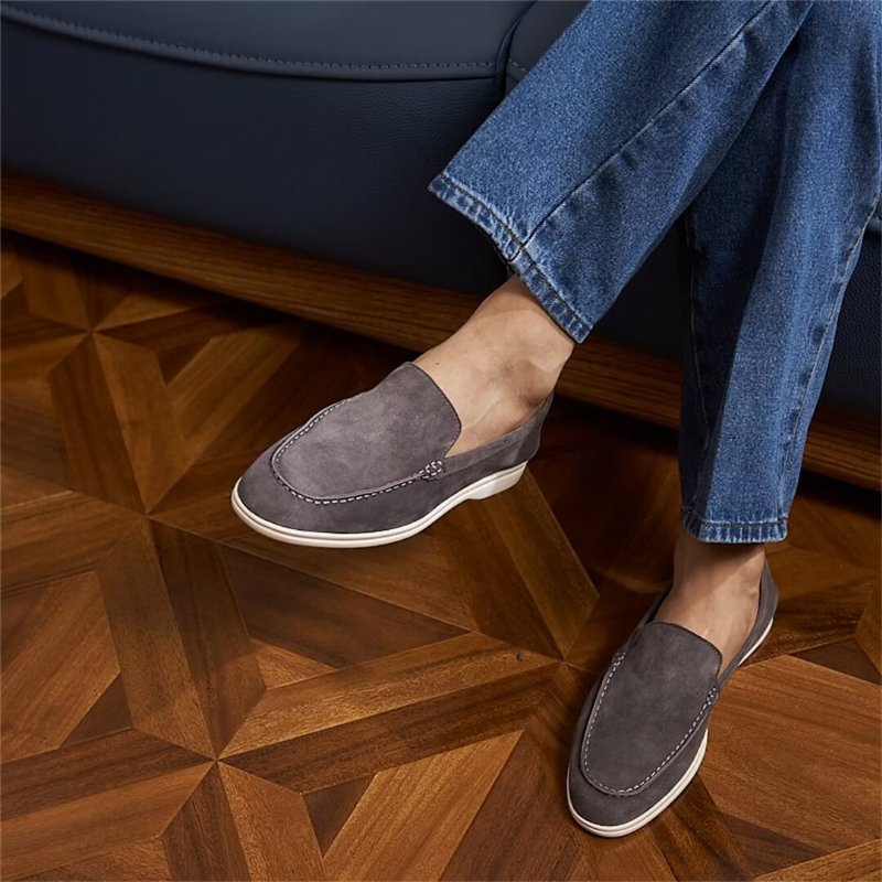 Herenloafers Leer - Grijs