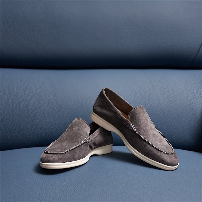 Herenloafers Leer - Grijs