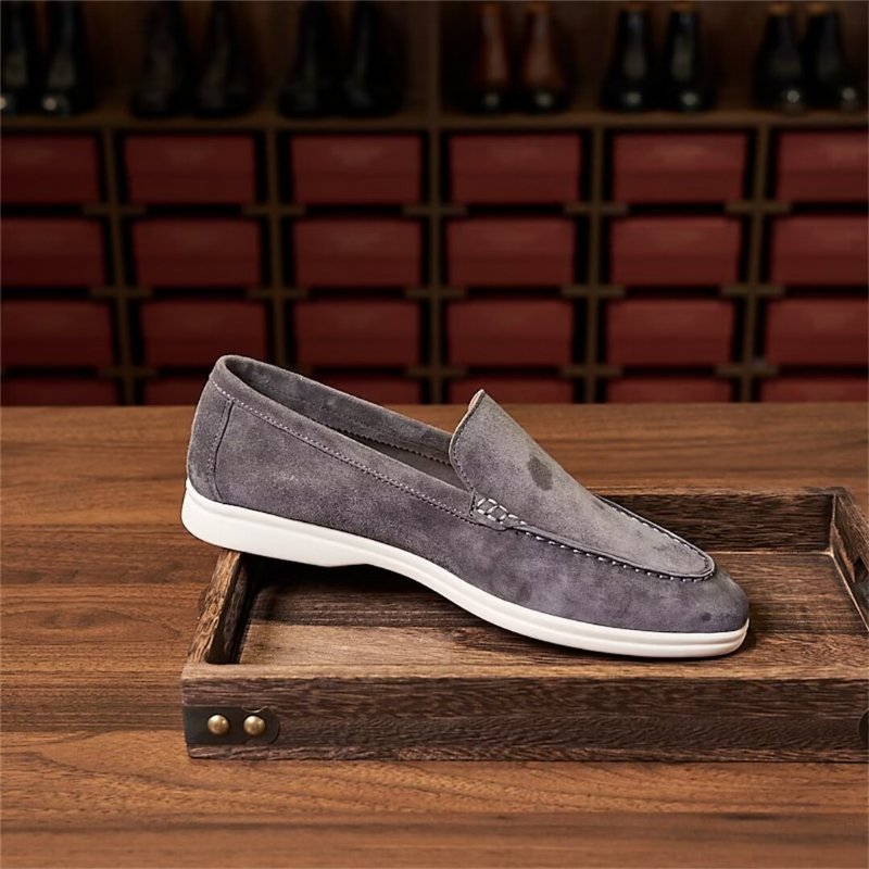 Herenloafers Leer - Grijs