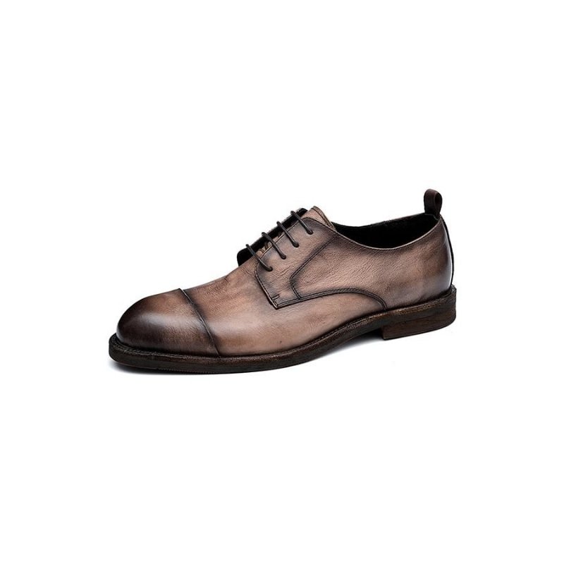 Herenloafers Leren Elegante Derbyschoenen - Kameel