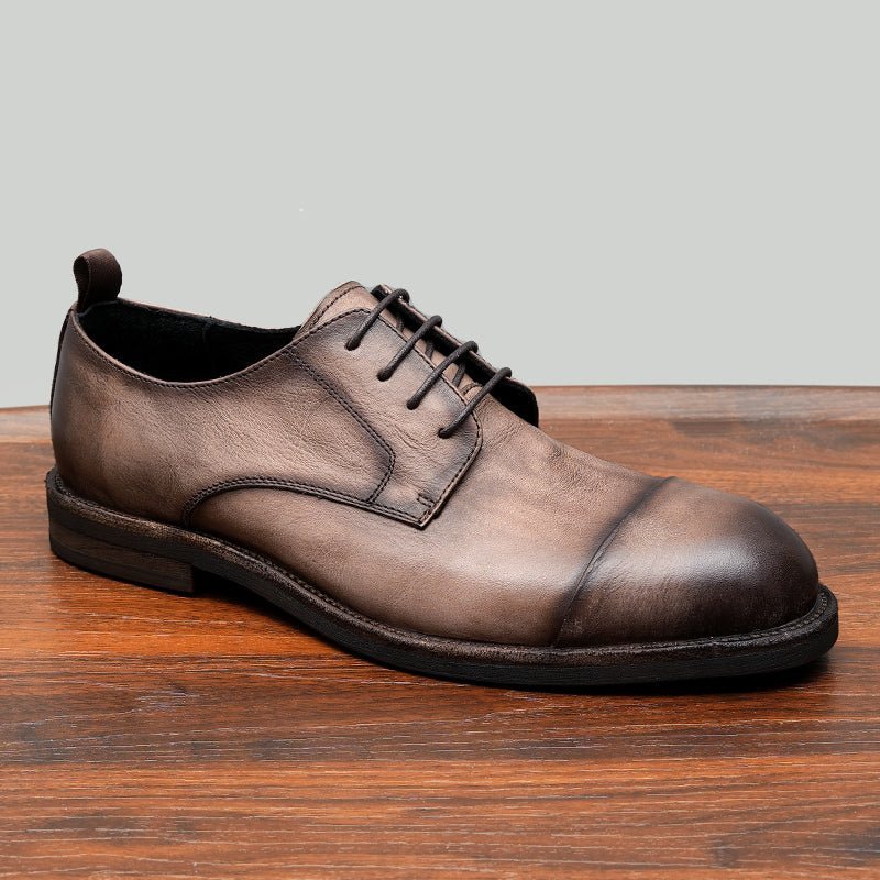 Herenloafers Leren Elegante Derbyschoenen - Kameel