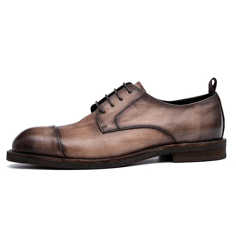 Herenloafers Leren Elegante Derbyschoenen - Kameel