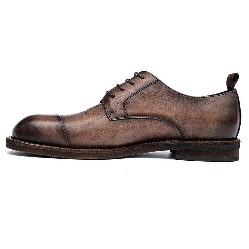 Herenloafers Leren Elegante Derbyschoenen - Kameel