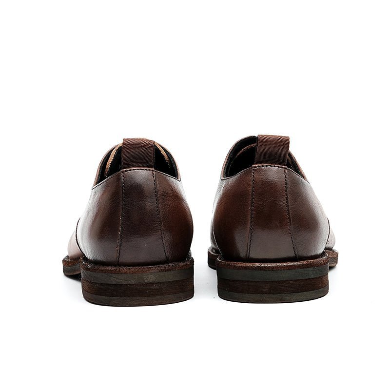 Herenloafers Leren Elegante Derbyschoenen - Kameel