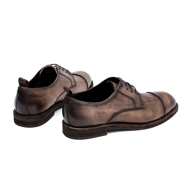 Herenloafers Leren Elegante Derbyschoenen - Kameel