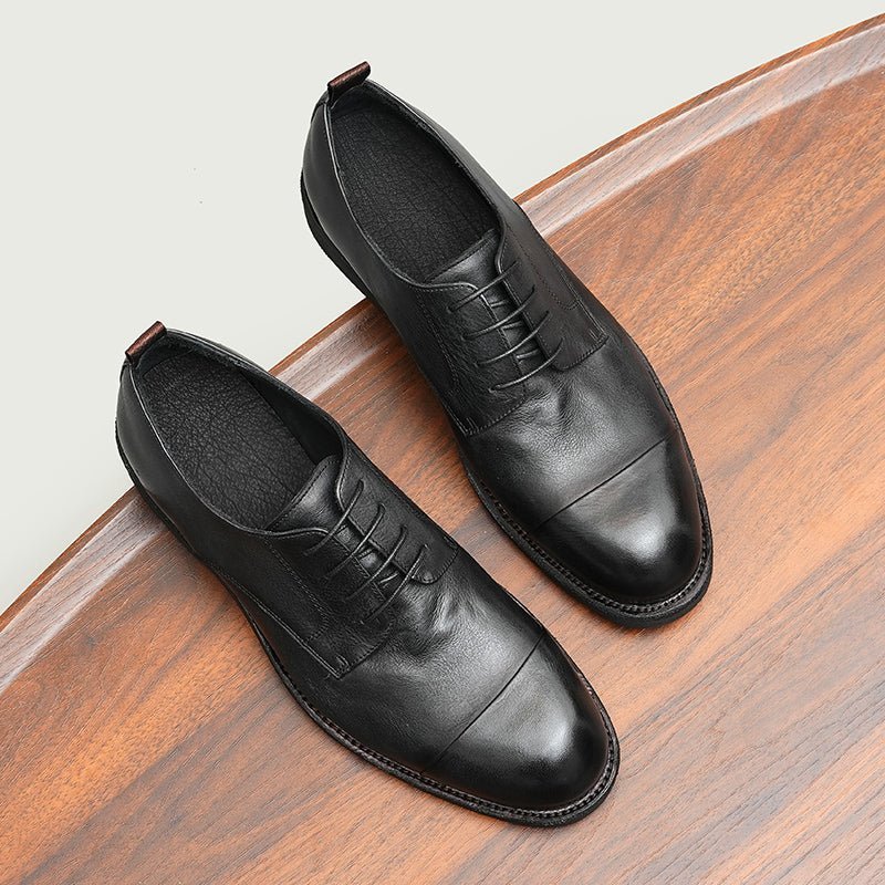 Herenloafers Leren Elegante Derbyschoenen - Zwart