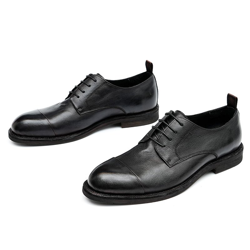 Herenloafers Leren Elegante Derbyschoenen - Zwart