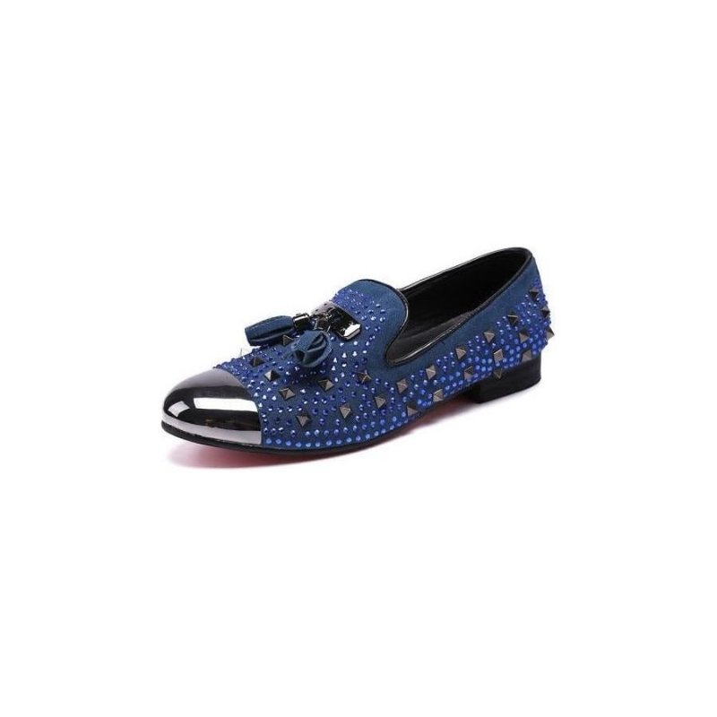 Herenloafers Loafers Met Klinknageldetail - Blauw