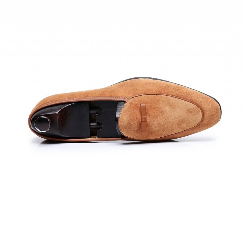 Herenloafers Loafers Rundleer - Kameel