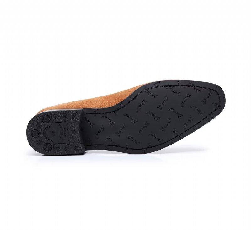 Herenloafers Loafers Rundleer - Kameel