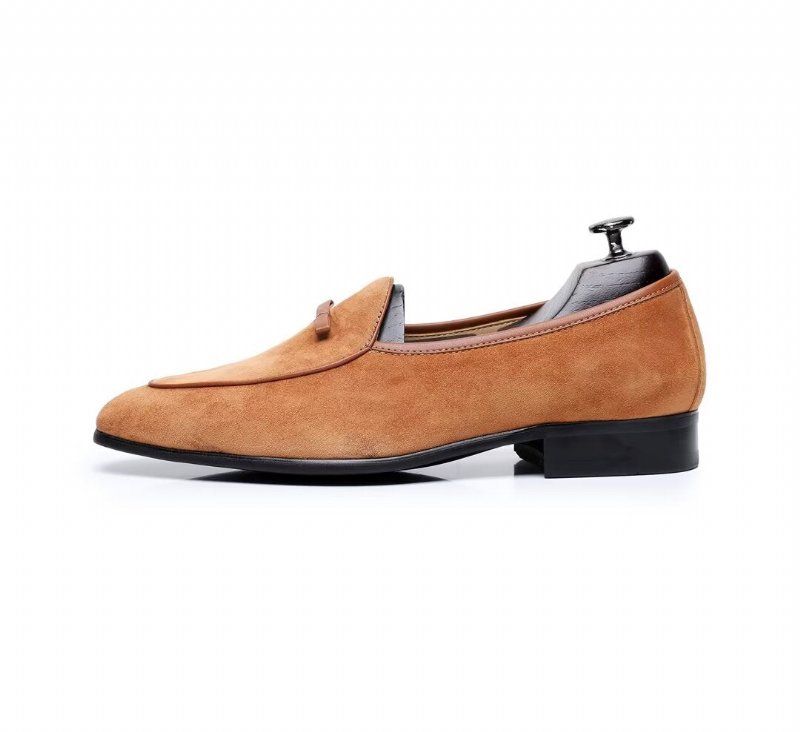 Herenloafers Loafers Rundleer - Kameel