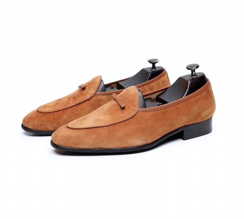 Herenloafers Loafers Rundleer - Kameel