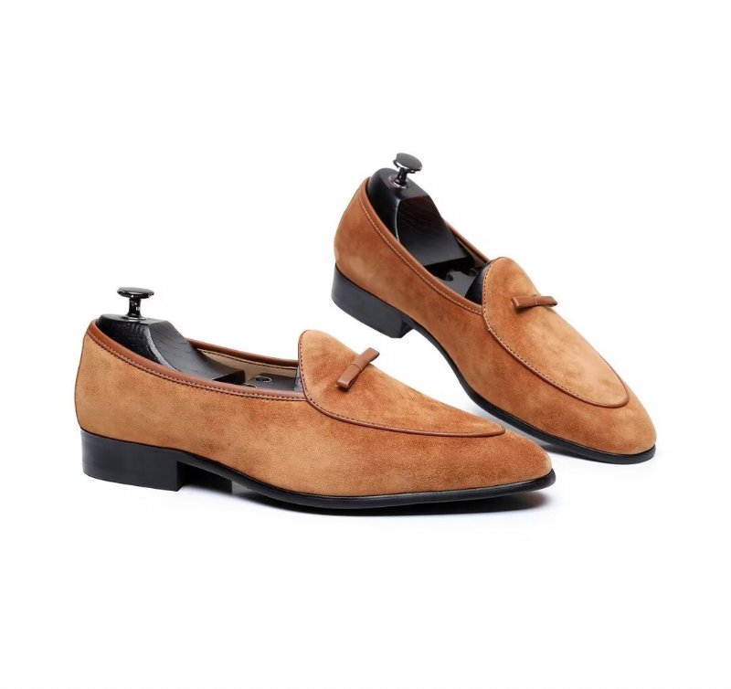 Herenloafers Loafers Rundleer - Kameel