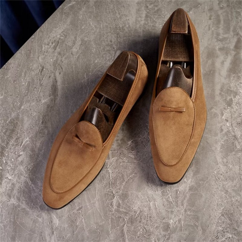 Herenloafers Loafers Rundleer - Kameel