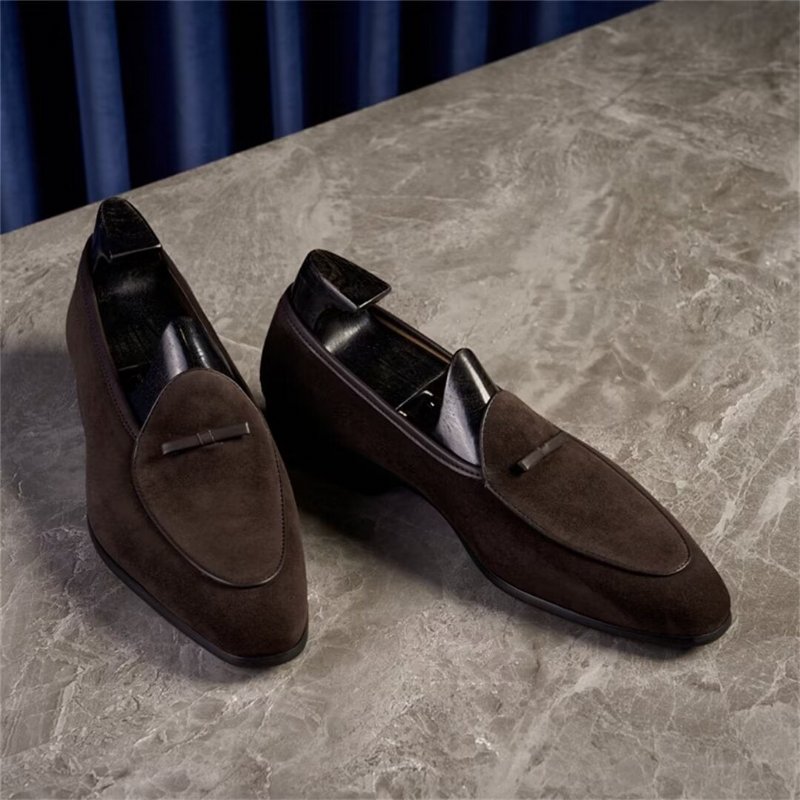 Herenloafers Loafers Rundleer - Kameel