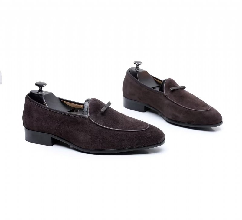 Herenloafers Loafers Rundleer - Kameel