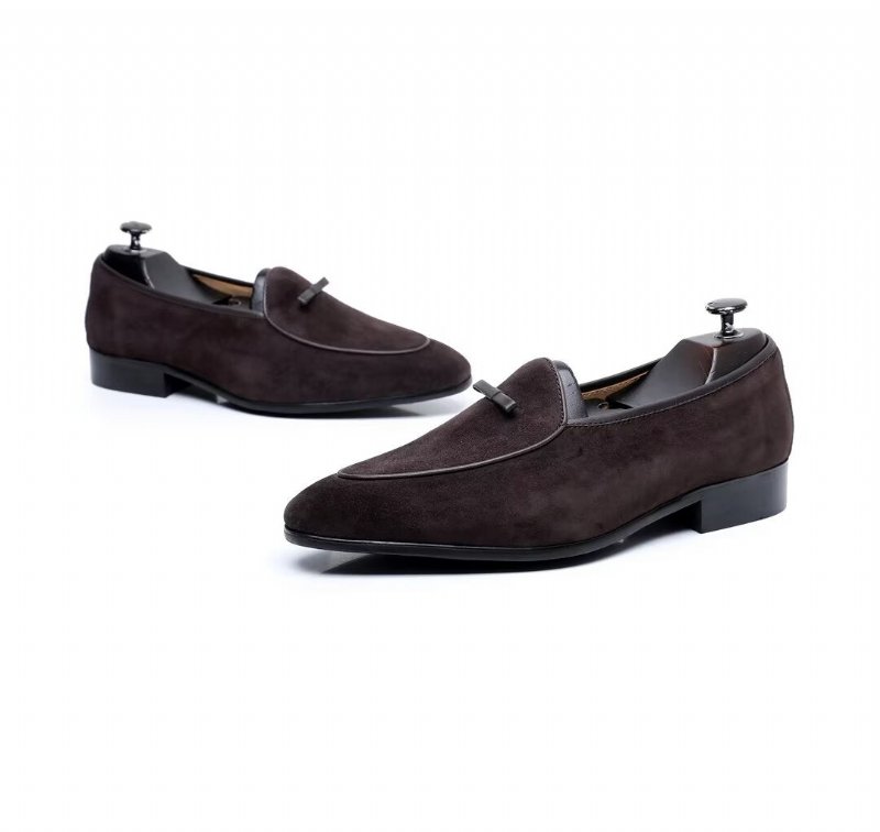 Herenloafers Loafers Rundleer - Kameel