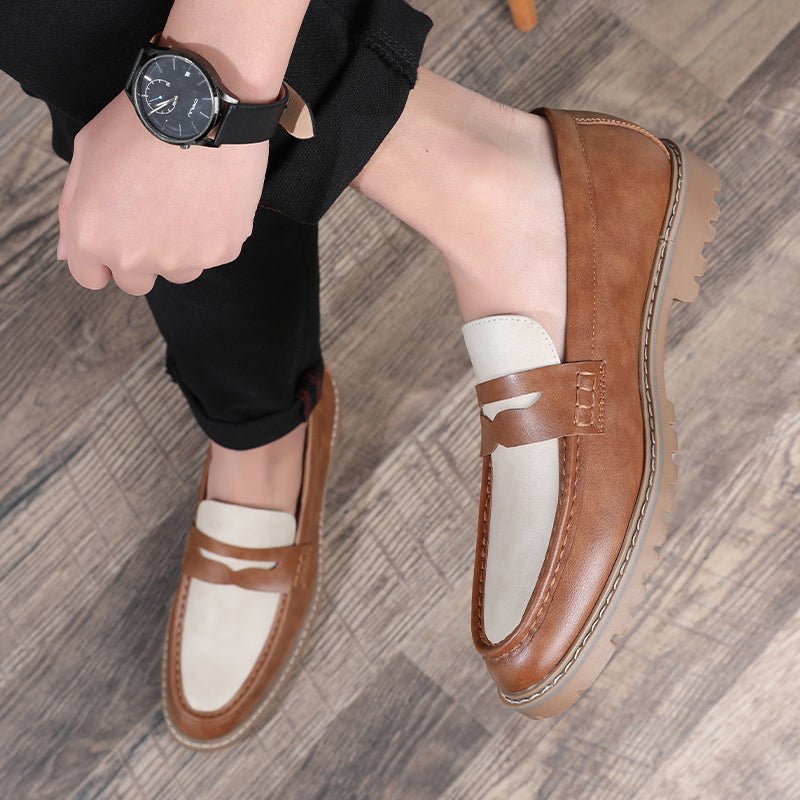 Herenloafers Luipaard Luxe Gesp Designer Trouwschoenen - Meerkleurig