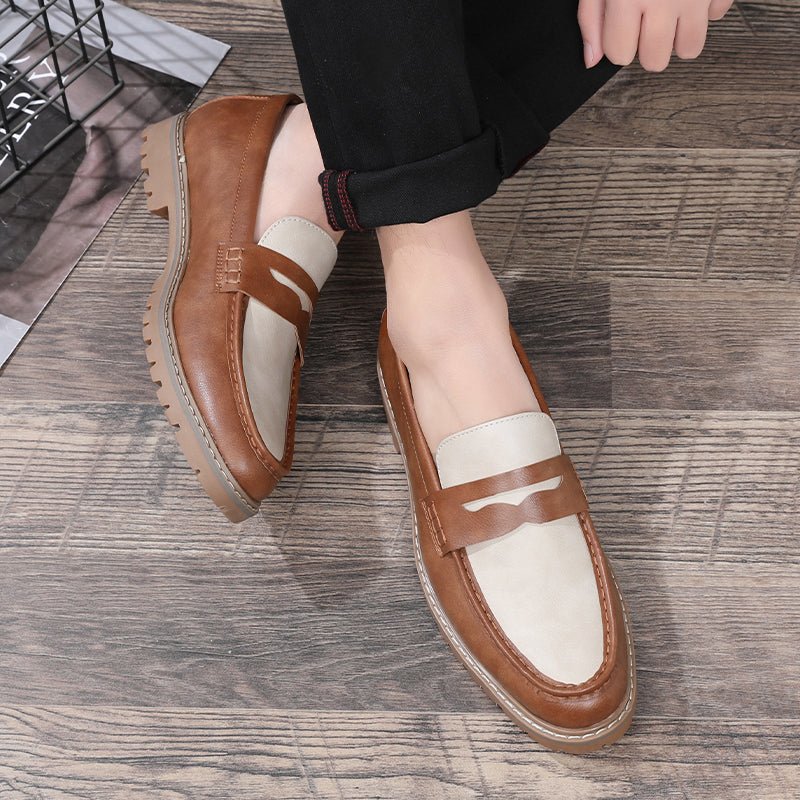 Herenloafers Luipaard Luxe Gesp Designer Trouwschoenen - Meerkleurig